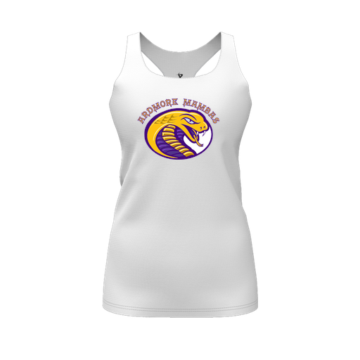 [CUS-DFW-RCBK-PER-WHT-FYS-LOGO2] Racerback Tank Top (Female Youth S, White, Logo 2)