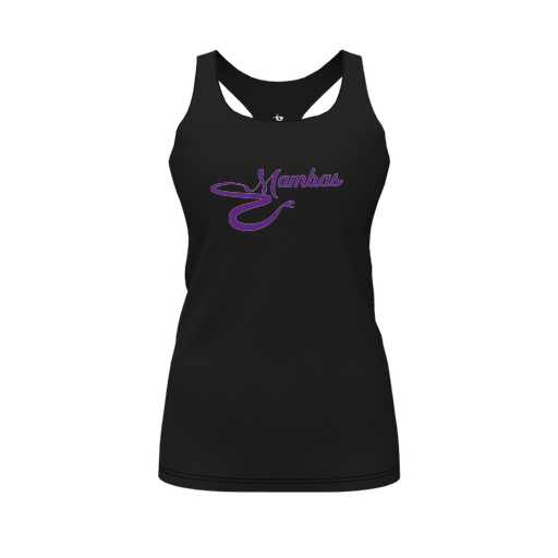 [FT0TRBBK-FYS-LOGO1] Decker Racerback Tank Top (Female Youth S, Black, Logo 1)
