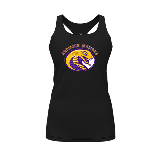 [FT0TRBBK-FYS-LOGO2] Decker Racerback Tank Top (Female Youth S, Black, Logo 2)