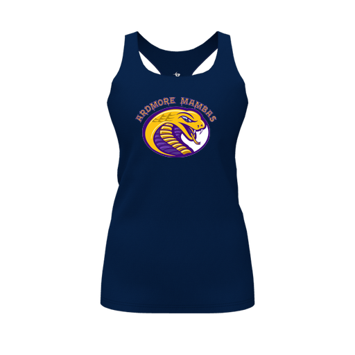 [FT0TRBNV-FYS-LOGO2] Decker Racerback Tank Top (Female Youth S, Navy, Logo 2)