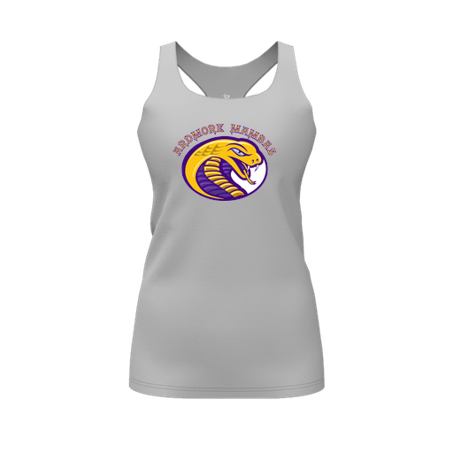[FT0TRBGY-FYS-LOGO2] Decker Racerback Tank Top (Female Youth S, Gray, Logo 2)