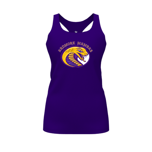 [FT0TRBPP-FYS-LOGO2] Decker Racerback Tank Top (Female Youth S, Purple, Logo 2)