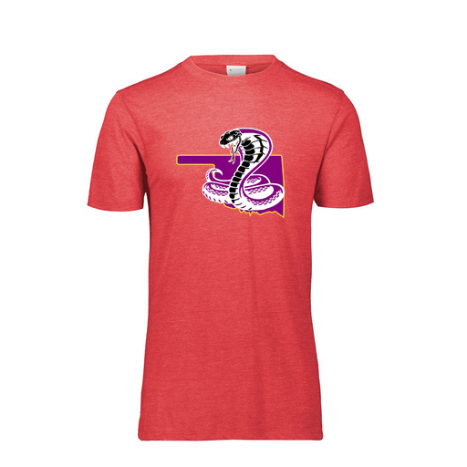 [FTSCUBRD-YS-LOGO3] Decker Youth Tri-Blend T-Shirt - Short Sleeve (Youth S, Red, Logo 3)