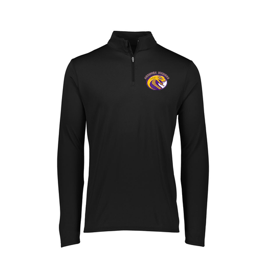 [FTLQFLBK-FAXS-LOGO2] Decker Women's Flex-Lite 1/4 Zip Shirt (Female Adult XS, Black, Logo 2)