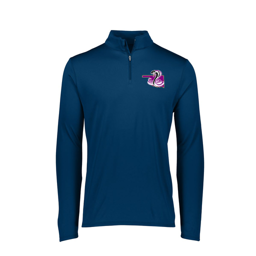 [FTLQFLNV-FAXS-LOGO3] Decker Women's Flex-Lite 1/4 Zip Shirt (Female Adult XS, Navy, Logo 3)