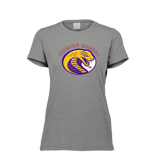 [FTSCUBGY-FAXS-LOGO2] Decker Women's Tri-Blend T-Shirt - Short Sleeve (Female Adult XS, Gray, Logo 2)