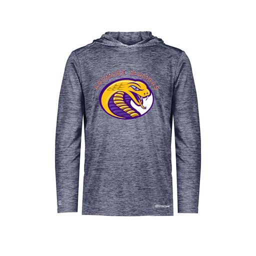 [FOLHCGNV-YS-LOGO2] Decker Youth Charge Hoodie (Youth S, Navy, Logo 2)