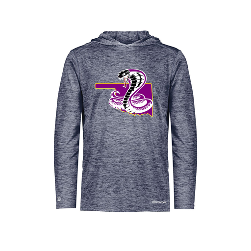 [FOLHCGNV-YS-LOGO3] Decker Youth Charge Hoodie (Youth S, Navy, Logo 3)