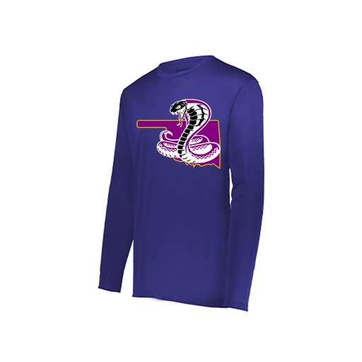 [222822.747.XS-LOGO3] Men's LS Smooth Sport Shirt (Adult XS, Purple, Logo 3)