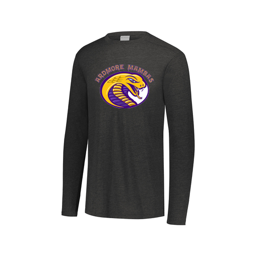 [FTLCUBBK-AXS-LOGO2] Decker Men's Tri-Blend T-Shirt - Long Sleeve (Adult XS, Black, Logo 2)