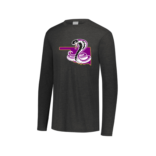 [FTLCUBBK-AXS-LOGO3] Decker Men's Tri-Blend T-Shirt - Long Sleeve (Adult XS, Black, Logo 3)