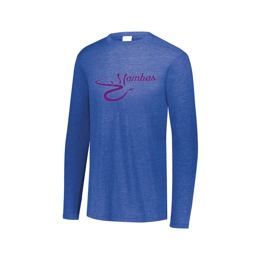 [FTLCUBRY-AXS-LOGO1] Decker Men's Tri-Blend T-Shirt - Long Sleeve (Adult XS, Royal, Logo 1)