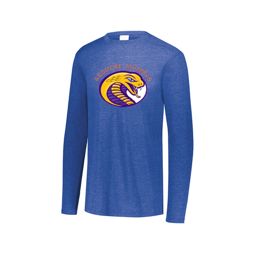 [FTLCUBRY-AXS-LOGO2] Decker Men's Tri-Blend T-Shirt - Long Sleeve (Adult XS, Royal, Logo 2)