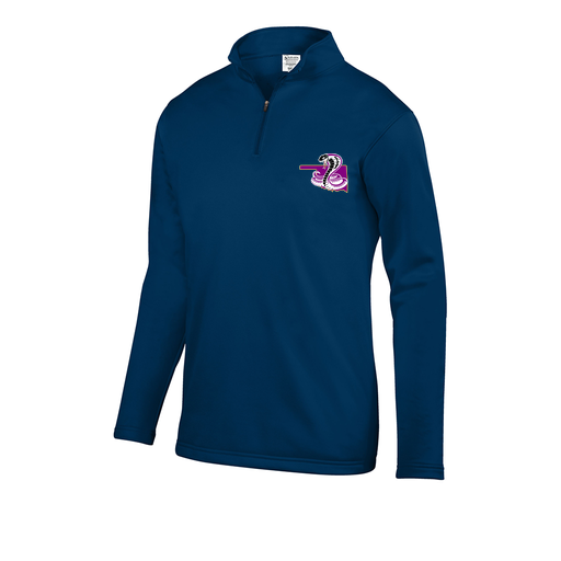 [FOLQFFNV-AS-LOGO3] Decker Men's FlexFleece 1/4 Zip (Adult S, Navy, Logo 3)