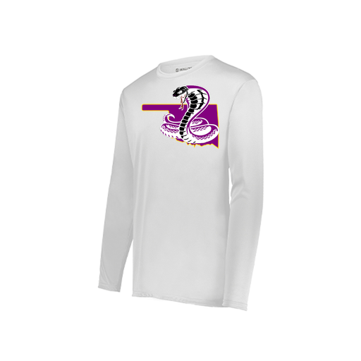 [222823.005.S-LOGO3] Youth LS Smooth Sport Shirt (Youth S, White, Logo 3)