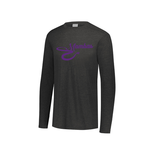 [FTLCUBBK-YS-LOGO1] Decker Youth Tri-Blend T-Shirt - Long Sleeve (Youth S, Black, Logo 1)