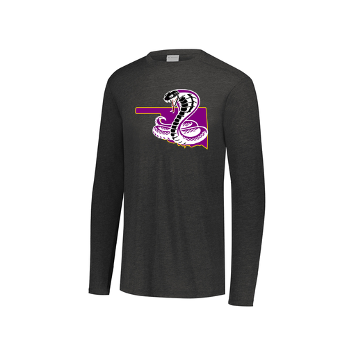 [FTLCUBBK-YS-LOGO3] Decker Youth Tri-Blend T-Shirt - Long Sleeve (Youth S, Black, Logo 3)