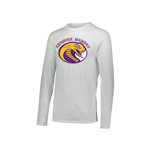 [FTLCUBWH-YS-LOGO2] Decker Youth Tri-Blend T-Shirt - Long Sleeve (Youth S, White, Logo 2)