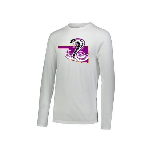 [FTLCUBWH-YS-LOGO3] Decker Youth Tri-Blend T-Shirt - Long Sleeve (Youth S, White, Logo 3)