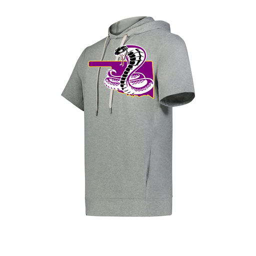 [222605-SIL-YS-LOGO3] YOUTH VENTURA SOFT KNIT SHORT SLEEVE HOODIE (Youth S, Silver, Logo 3)