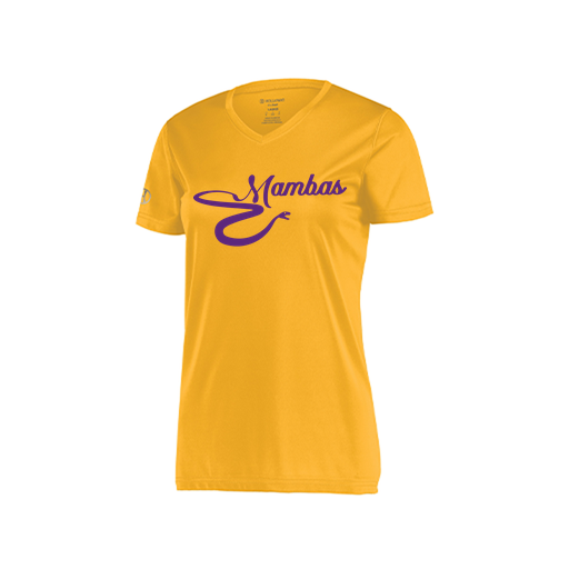 [222820.023.S-LOGO1] Ladies Movement Dri Fit Shirt (Female Adult S, Athletic Gold, Logo 1)