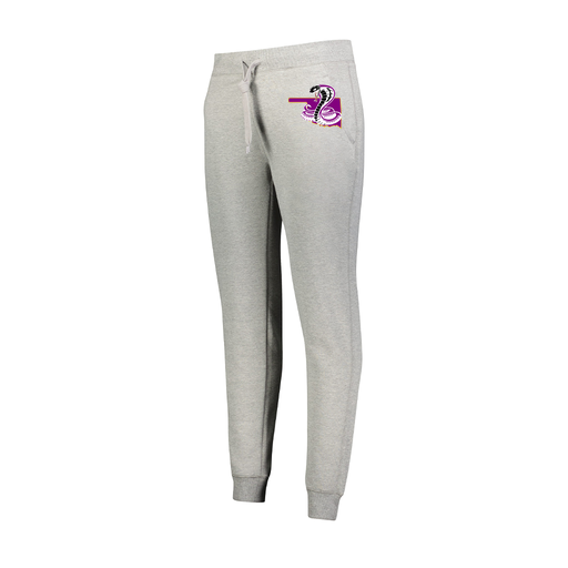 [229748.017.XS-LOGO3] Ladies 60/40 Fleece Jogger (Female Adult XS, Silver, Logo 3)