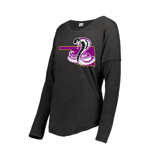 [FTLCUBBK-FAXS-LOGO3] Decker Women's Tri-Blend T-Shirt - Long Sleeve (Female Adult XS, Black, Logo 3)